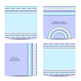 Set of cards with ethnic design. Geometric backgrounds.