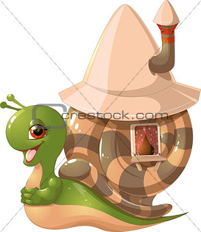 snail with mobil home
