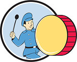 Brass Drum Marching Band Drummer Circle