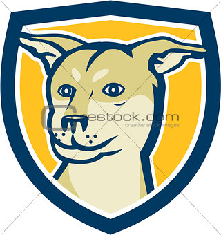 Husky Shar Pei Cross Dog Head Shield Cartoon