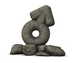 stone male symbol on white background - 3d rendering