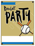 Baseball Party Invitation Template Illustration