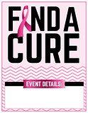 Find a Cure Breast Cancer Flyer Template