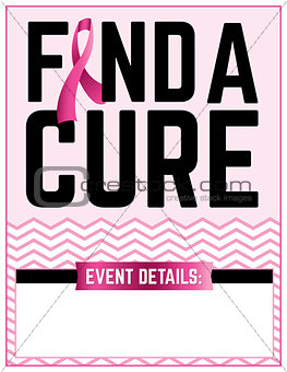 Find a Cure Breast Cancer Flyer Template