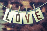 Love Concept Pinned Cards and Rust
