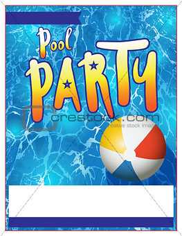 Pool Party Flyer Invitation Illustration