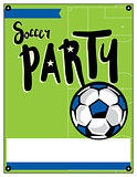 Soccer Party Invitation Template Illustration