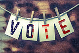 Vote Concept Pinned Cards and Rust