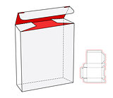 Cool Realistic White Package Cardboard Box Opened. For electronic device and other products. Vector cut-out