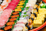 Assorted Sushi Set in traditional Japanese Style