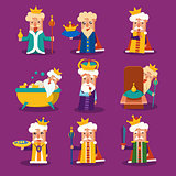 King Cartoon Illustration Set
