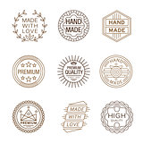 Retro Design Insignias Logotypes , Hand Made