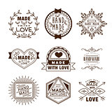 Retro design insignias logotypes. vintage elements.