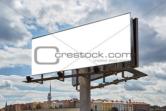 Big board with city panorama view