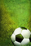 Textured Soccer Football Field Background with Ball