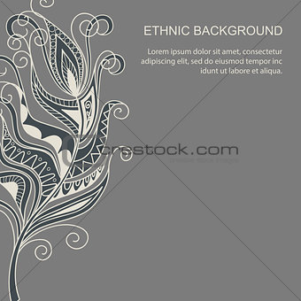 ethnic background in boho style