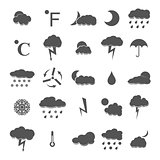 Weather icons, vector illustration.