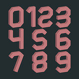 A set of numbers, vector illustration.
