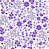 seamless pattern with hand drawn leaves and flowers. Vintage set for invitations. save the date cards and other design.