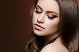 Girl with bright makeup