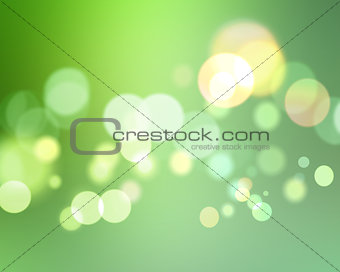 Green bokeh lights background