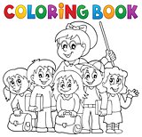 Coloring book school class theme 1