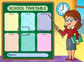 Weekly school timetable concept 7