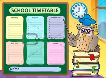 Weekly school timetable concept 8