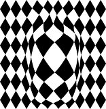 Black and White Hypnotic Background. Vector Illustration.