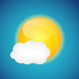 Weather Icons with Sun and Cloud