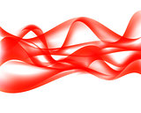 Abstract Wave on White Background. Vector Illustration. 