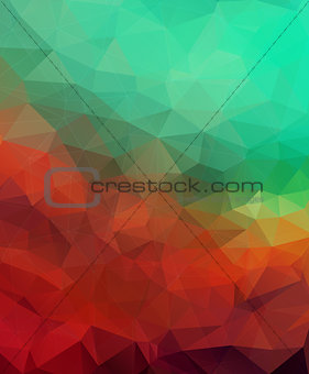 Multicolor triangle mosaic background