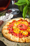 Delicious homemade tomatoes galette 