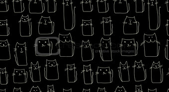 Funny cats family, seamless pattern for your design