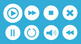 media player buttons set