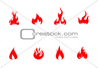 Fire Icons set vector