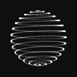 Abstract 3D sphere spiral shape