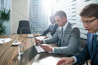 Meeting businessmen