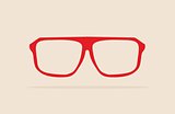 Vector red glasses