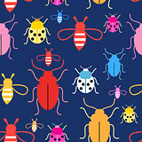 Vector pattern with insects
