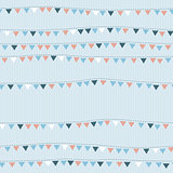 Seamless pattern with cute flags