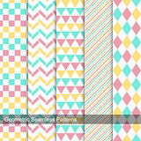 Geometric patterns - seamless vector collection.