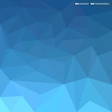 Blue abstract background with geometric shapes.
