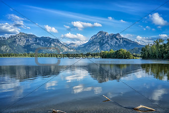 Neuschwanstein at Forggensee lake