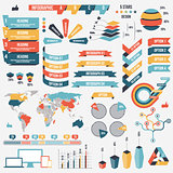 Collection of infograph people elements for business. Vector illustration. Infographic pictograms. Infographs  and charts
