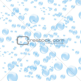 Set of Blue Soap Bubbles