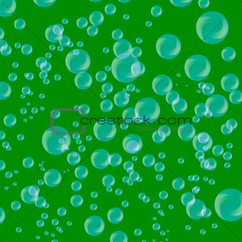 Set of Blue Soap Bubbles