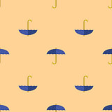 Blue Umbrella Seamless Pattern