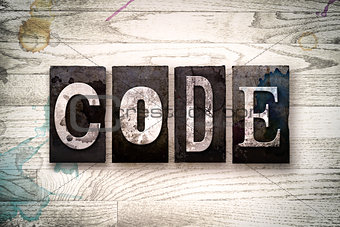 Code Concept Metal Letterpress Type