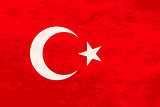 True proportions Turkey flag with texture